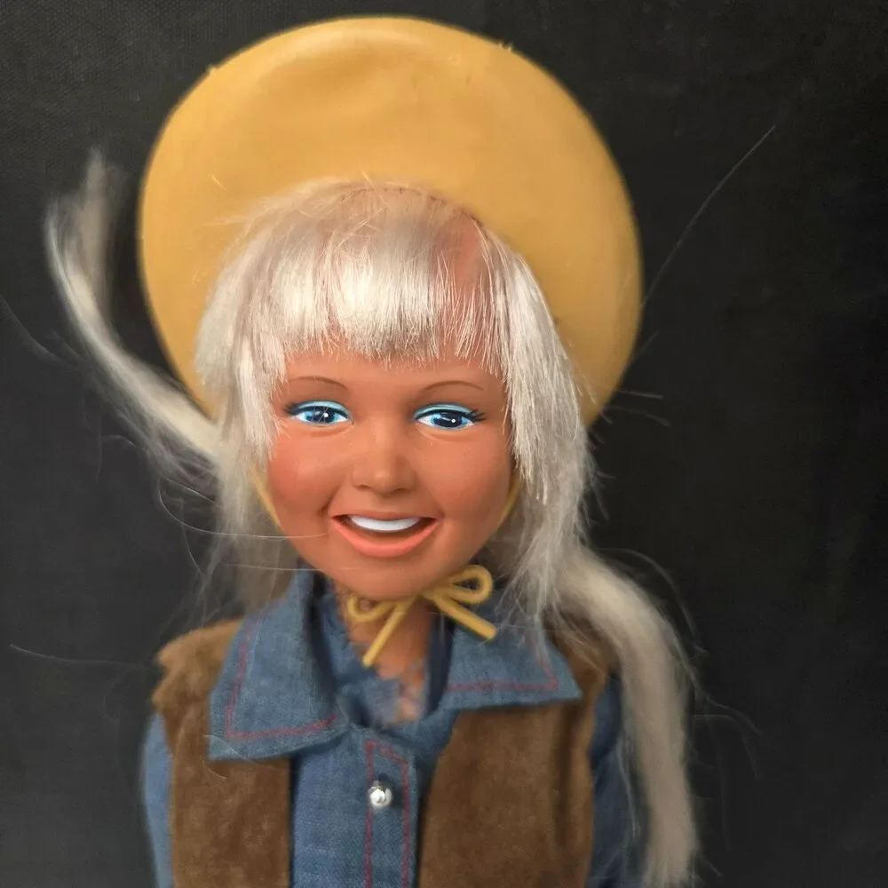 1974 Kenner DUSTY Action Figure Doll Western Outfit Jeans Vest Hat Boots *READ